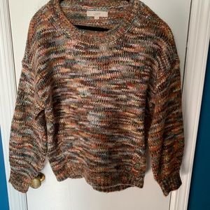 LOFT multi color yarn Sweater Medium